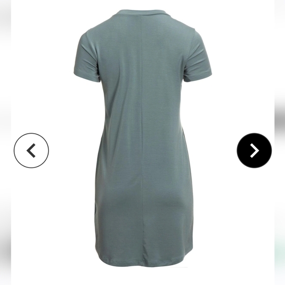 Backcountry Sky Blue Jersey Knit T-shirt Dress with Pockets Medium - Picture 3 of 11